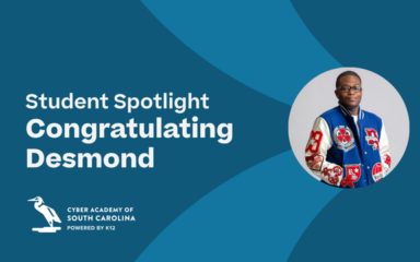 Student Spotlight Congratulating Desmond
